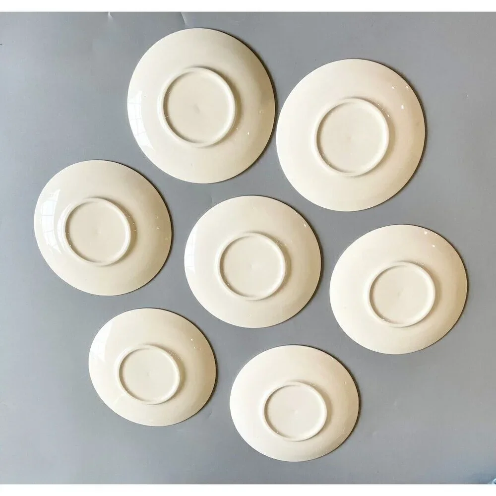 Vintage 1960s Taylor Smith & Taylor Concord Saucers Set of 7 TS&T Plates Dishes
